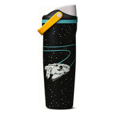 30oz StarWars FreeSip Sway Insulated Stainless Steel Water Bottle with Two-Way Spout, Built-In Straw and Bucket Handle, School, and Sports, 30oz, BPA Free, Leak Proof, Millennium Falcon