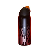 32oz Exclusive Chrome Inferno FreeSip Insulated Stainless Steel Water Bottle for Sports and Travel, BPA-Free