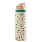 32oz Exclusive Tea Time Rosebud FreeSip Insulated Stainless Steel Water Bottle for Sports and Travel, BPA-Free
