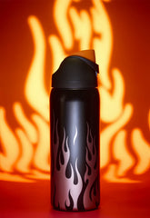 32oz Exclusive Chrome Inferno FreeSip Insulated Stainless Steel Water Bottle for Sports and Travel, BPA-Free