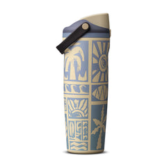 30 oz Birthday Bash Vintage Surf FreeSip Sway Insulated Stainless Steel Water Bottle for Sports and Travel, BPA-Free