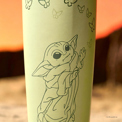 StarWars FreeSip Sway Insulated Stainless Steel Water Bottle, Made for Travel, School, and Sports, 30oz, BPA Free, Leak Proof, GroGu