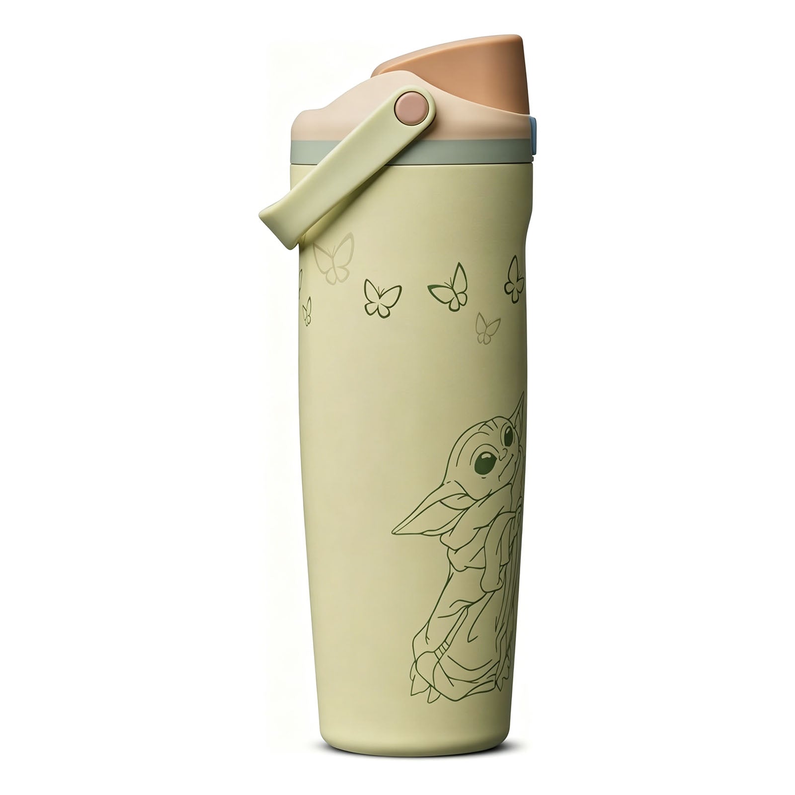 StarWars FreeSip Sway Insulated Stainless Steel Water Bottle, Made for Travel, School, and Sports, 30oz, BPA Free, Leak Proof, GroGu