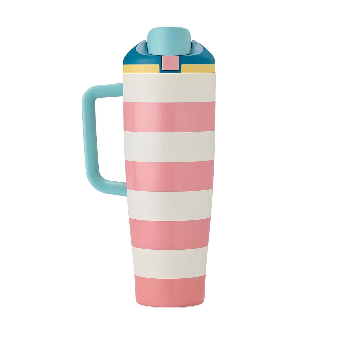 40oz Birthday Bash Cabana Breeze FreeSip Tumbler Insulated Stainless Steel Water Bottle for Sports and Travel, BPA-Free