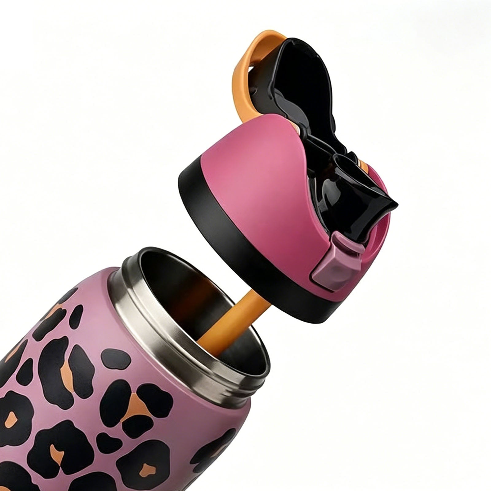 32oz Jungle Stroll FreeSip Insulated Stainless Steel Water Bottle for Sports and Travel, BPA-Free