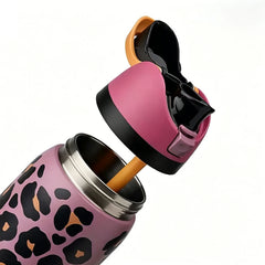 32oz Jungle Stroll FreeSip Insulated Stainless Steel Water Bottle for Sports and Travel, BPA-Free