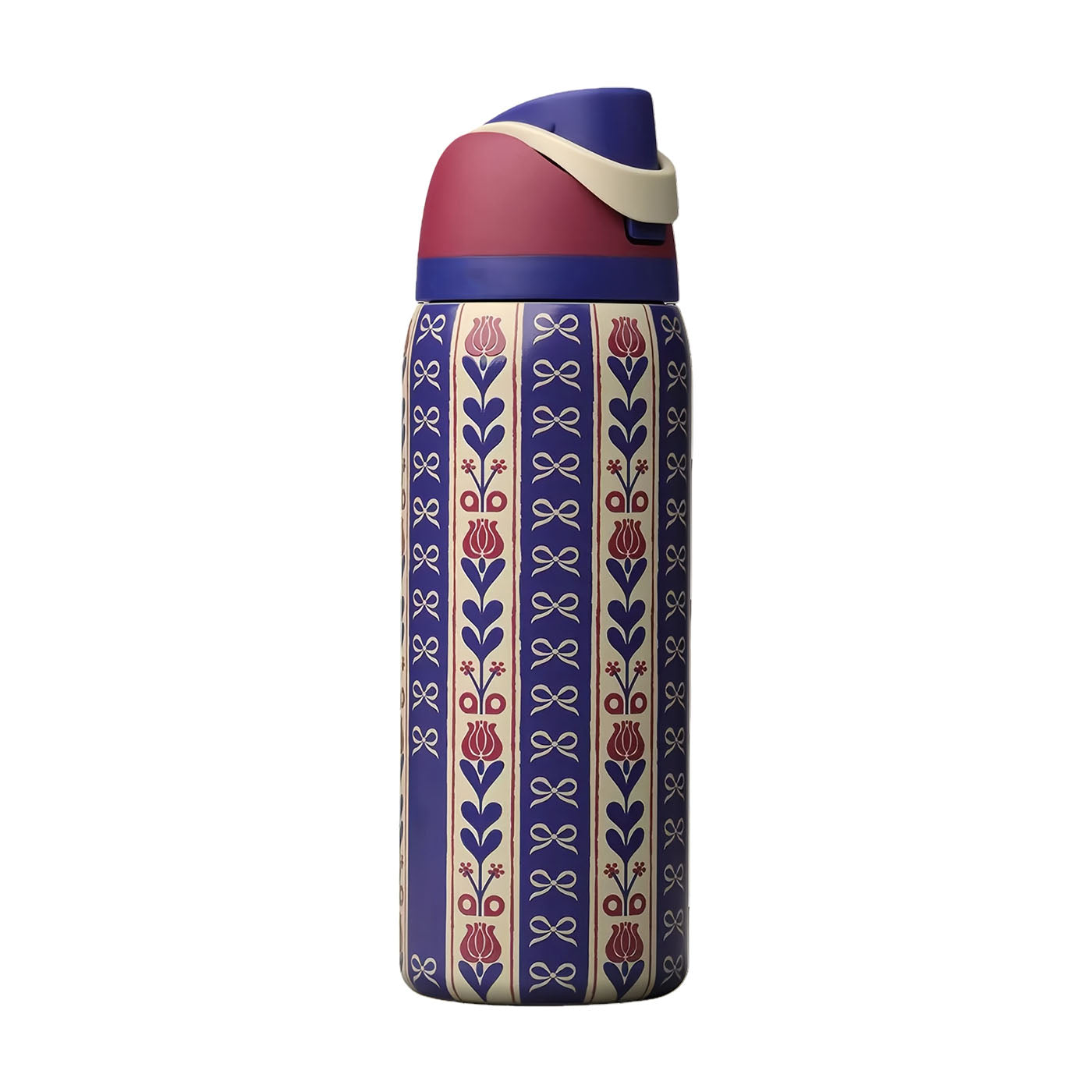32oz Holiday Hygge FreeSip Insulated Stainless Steel Water Bottle for Sports and Travel, BPA-Free