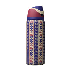 32oz Holiday Hygge FreeSip Insulated Stainless Steel Water Bottle for Sports and Travel, BPA-Free