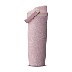30 oz Birthday Bash Coastal Bohemian FreeSip Sway Insulated Stainless Steel Water Bottle for Sports and Travel, BPA-Free