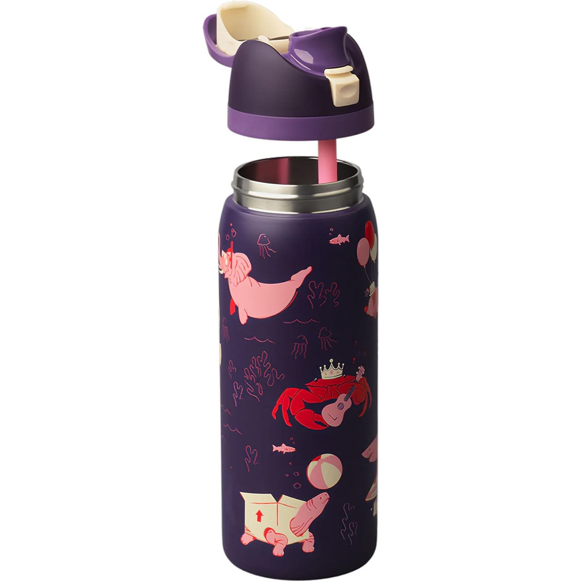 32 oz Birthday Bash Go Halvsies FreeSip Insulated Stainless Steel Water Bottle for Sports and Travel, BPA-Free