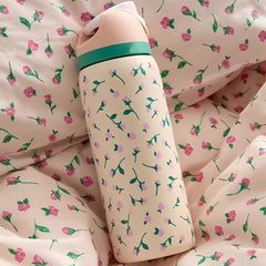 32oz Exclusive Tea Time Rosebud FreeSip Insulated Stainless Steel Water Bottle for Sports and Travel, BPA-Free