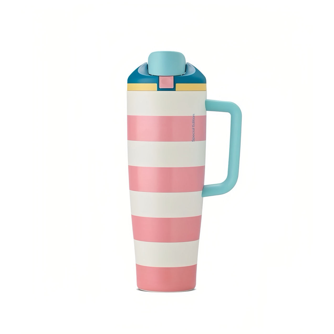 40oz Birthday Bash Cabana Breeze FreeSip Tumbler Insulated Stainless Steel Water Bottle for Sports and Travel, BPA-Free