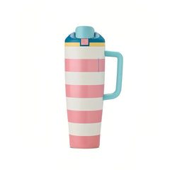 40oz Birthday Bash Cabana Breeze FreeSip Tumbler Insulated Stainless Steel Water Bottle for Sports and Travel, BPA-Free