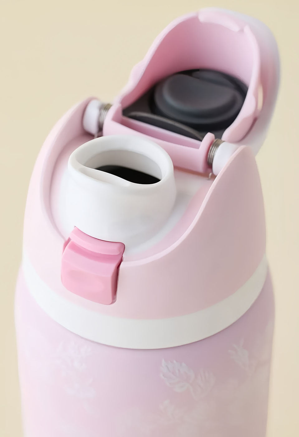 32oz Exclusive Ribbon Toile FreeSip Insulated Stainless Steel Water Bottle for Sports and Travel, BPA-Free