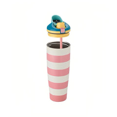 40oz Birthday Bash Cabana Breeze FreeSip Tumbler Insulated Stainless Steel Water Bottle for Sports and Travel, BPA-Free