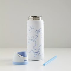 32oz Exclusive Bow FreeSip Insulated Stainless Steel Water Bottle for Sports and Travel, BPA-Free