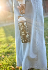 32oz Exclusive Print Good Luck FreeSip Insulated Stainless Steel Water Bottle for Sports and Travel, BPA-Free