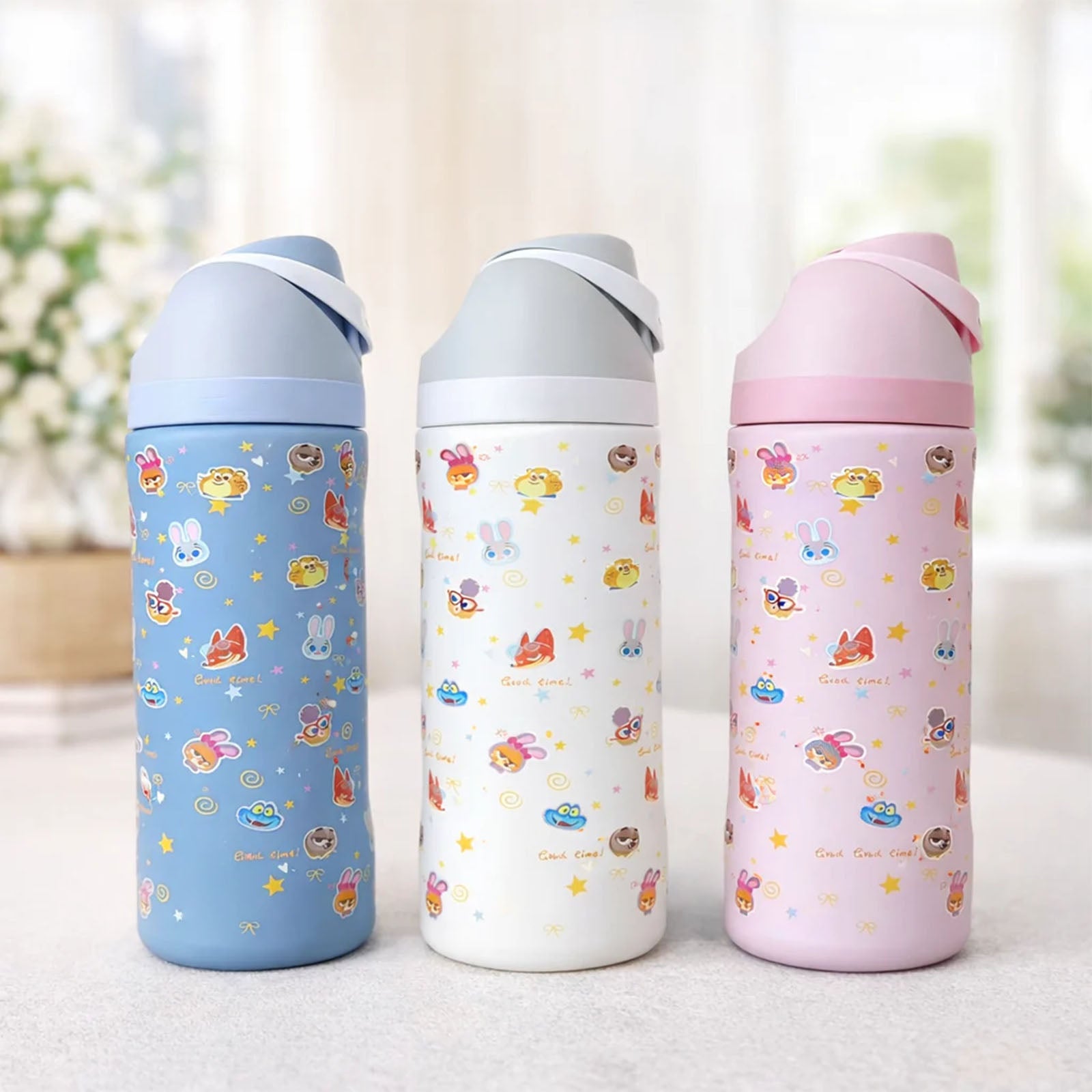 16oz Animal FreeSip Insulated Stainless Steel Water Bottle for Sports and Travel, BPA-Free