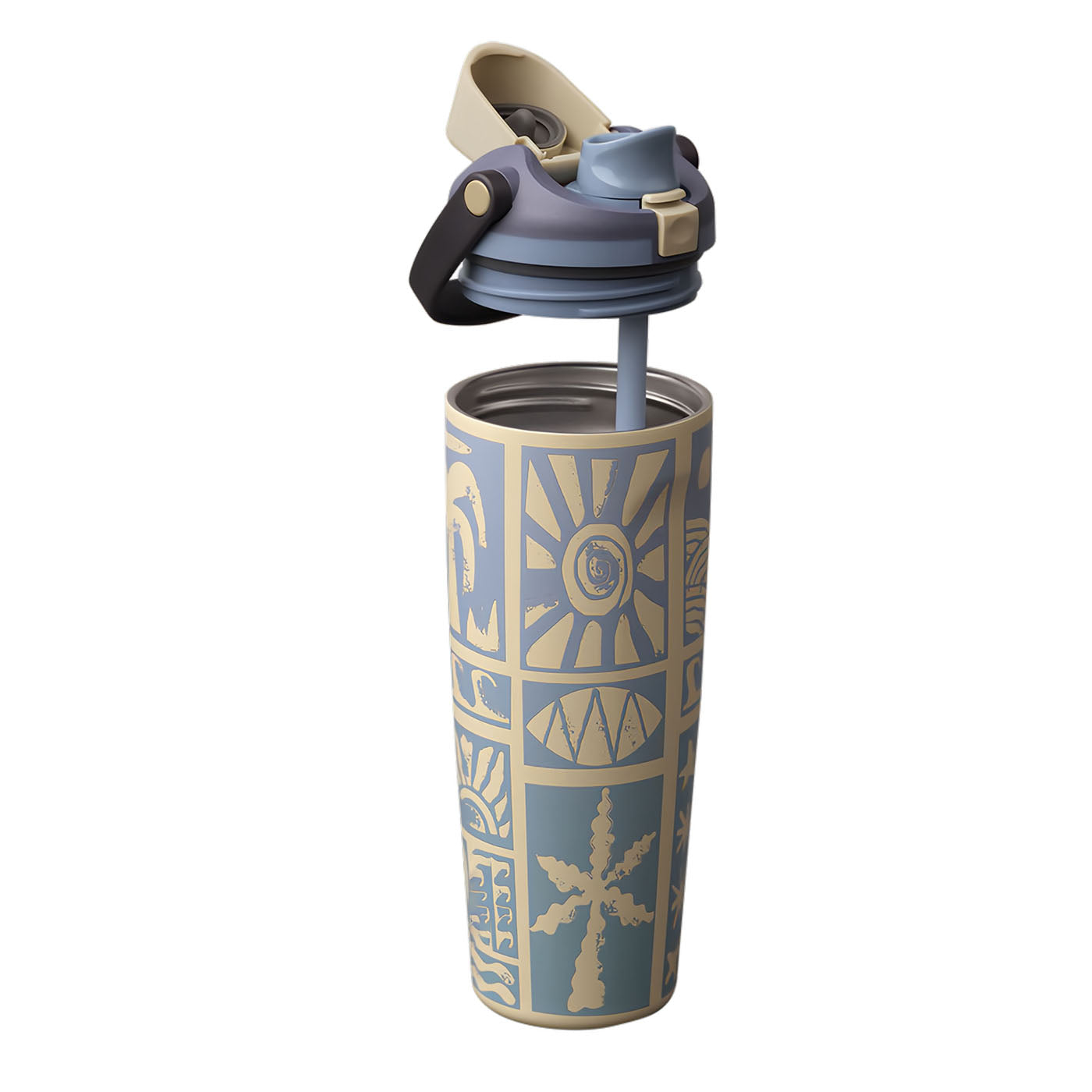 30 oz Birthday Bash Vintage Surf FreeSip Sway Insulated Stainless Steel Water Bottle for Sports and Travel, BPA-Free