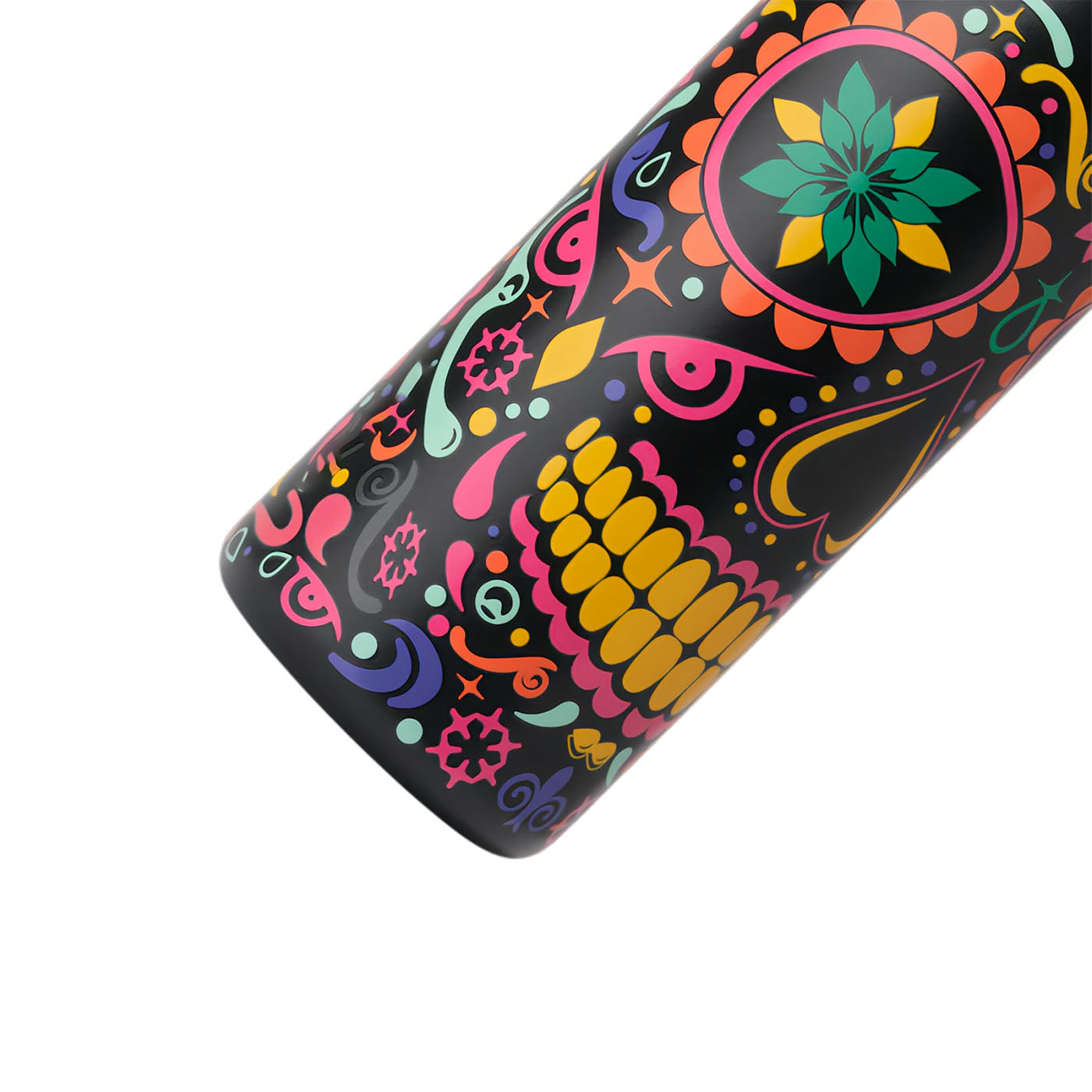 32oz Sugar Skull FreeSip Insulated Stainless Steel Water Bottle for Sports and Travel, BPA-Free