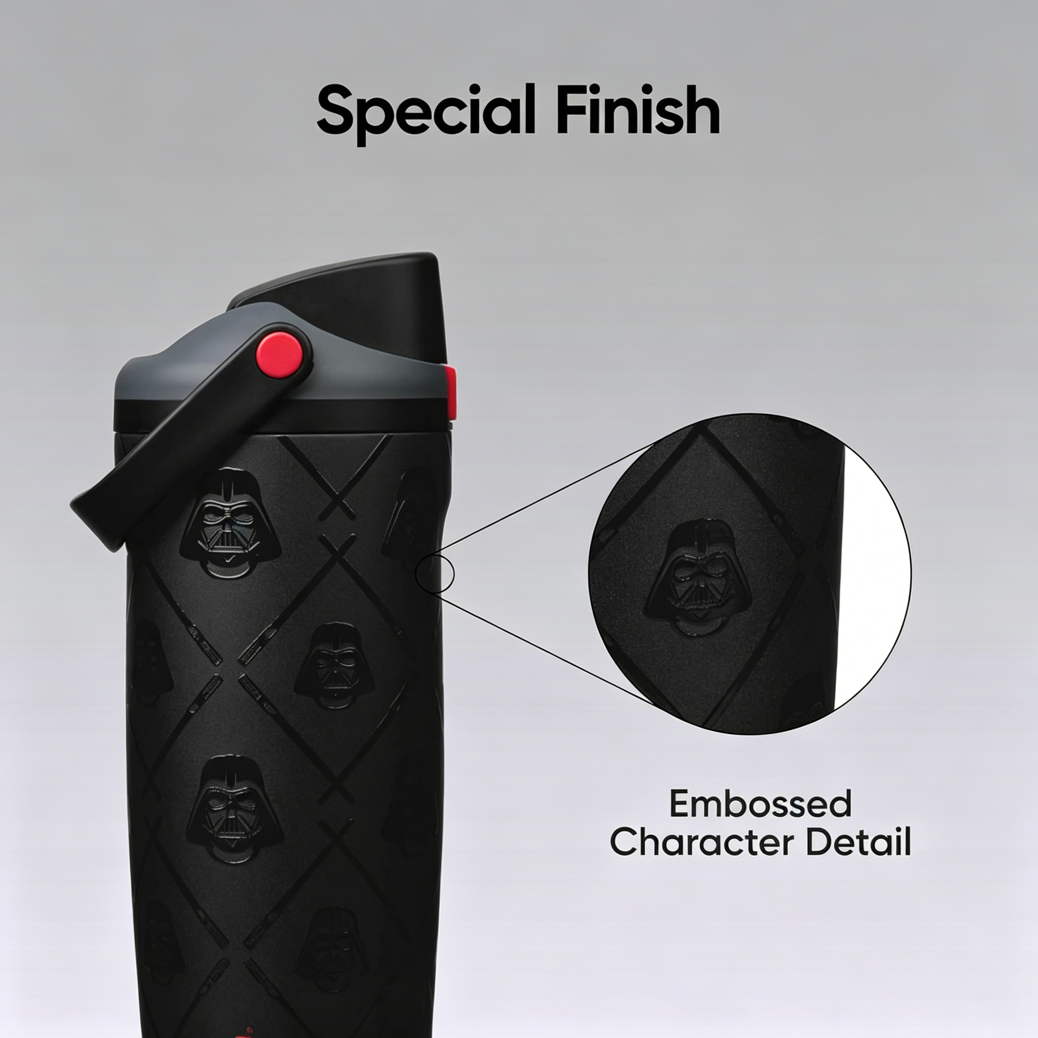 StarWars FreeSip Sway Insulated Stainless Steel Water Bottle, Made for Travel, School, and Sports, 30oz, BPA Free, Leak Proof, Darth Vader