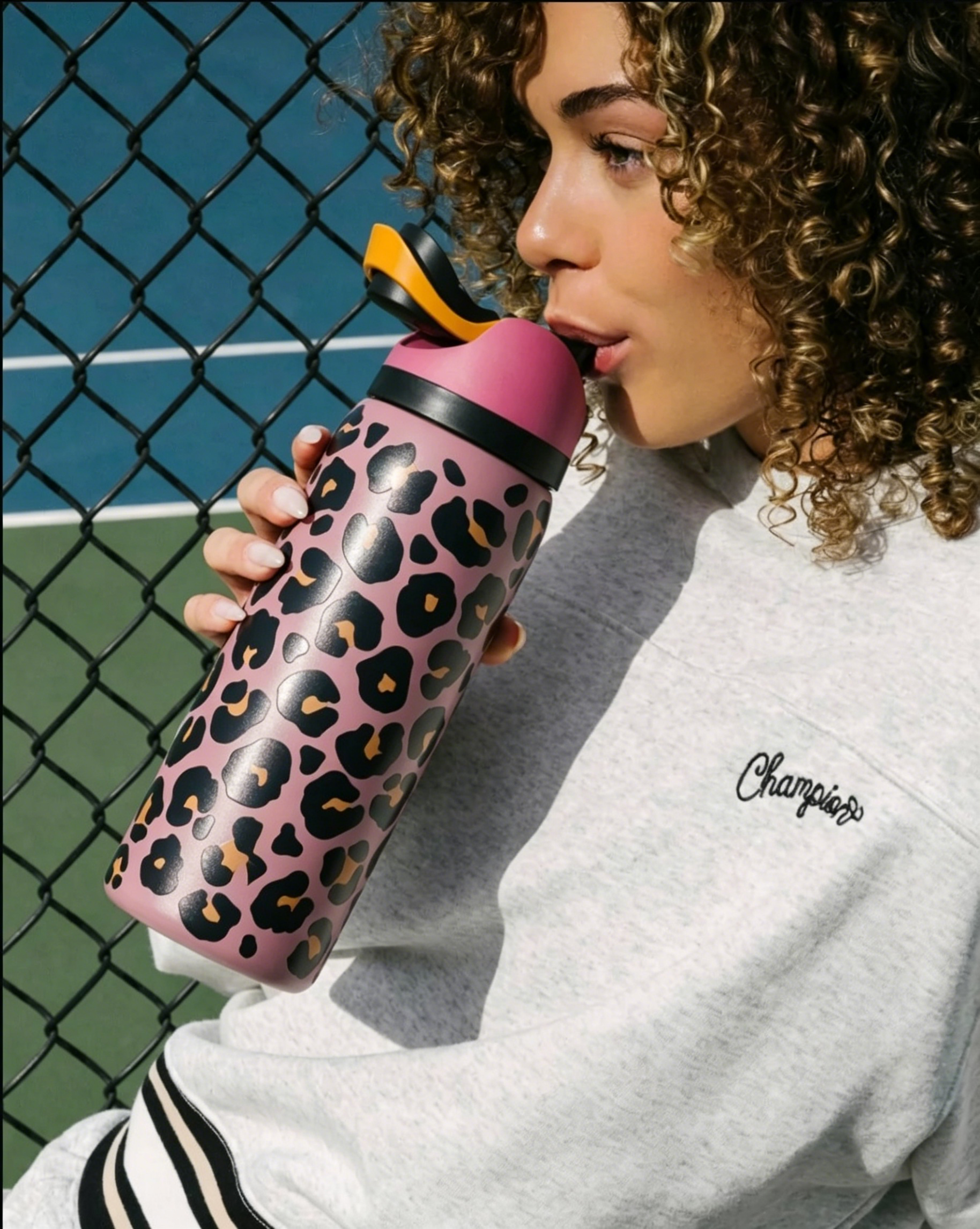 32oz Jungle Stroll FreeSip Insulated Stainless Steel Water Bottle for Sports and Travel, BPA-Free