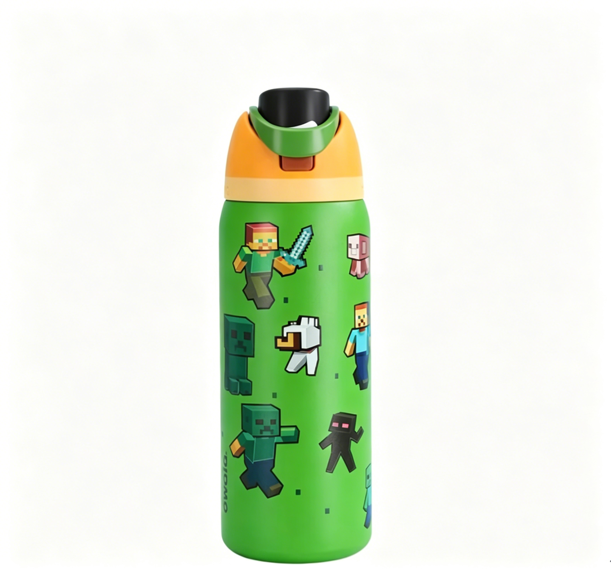 32oz Minecraft FreeSip Insulated Stainless Steel Water Bottle for Sports and Travel, BPA-Free