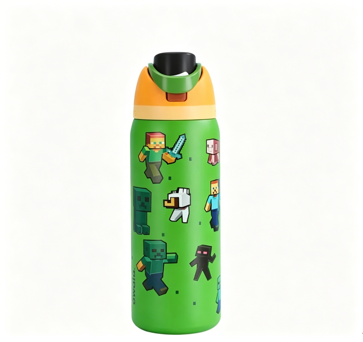 32oz Minecraft FreeSip Insulated Stainless Steel Water Bottle for Sports and Travel, BPA-Free