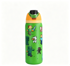 32oz Minecraft FreeSip Insulated Stainless Steel Water Bottle for Sports and Travel, BPA-Free